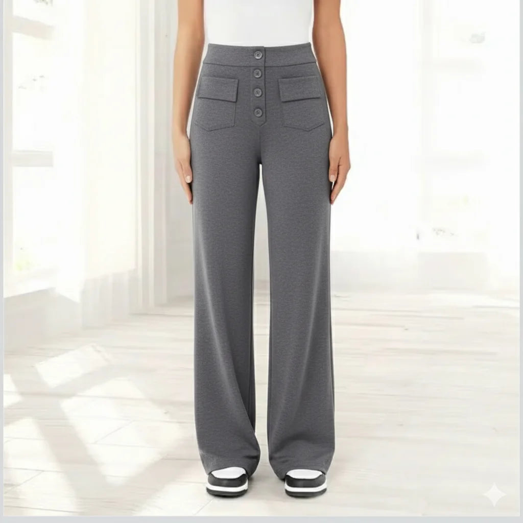 ELEGANTIEE | Pantaloni Casual a Vita Alta Perfetta Vestibilità