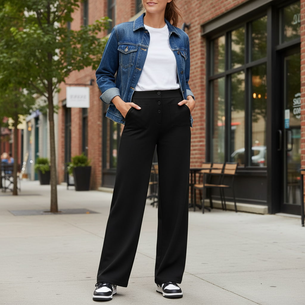ELEGANTIEE | Pantaloni Casual a Vita Alta Perfetta Vestibilità