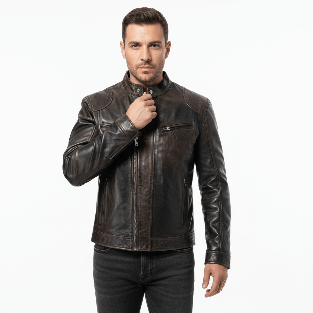 ELEGANTIEE | Giacca in Pelle Premium
