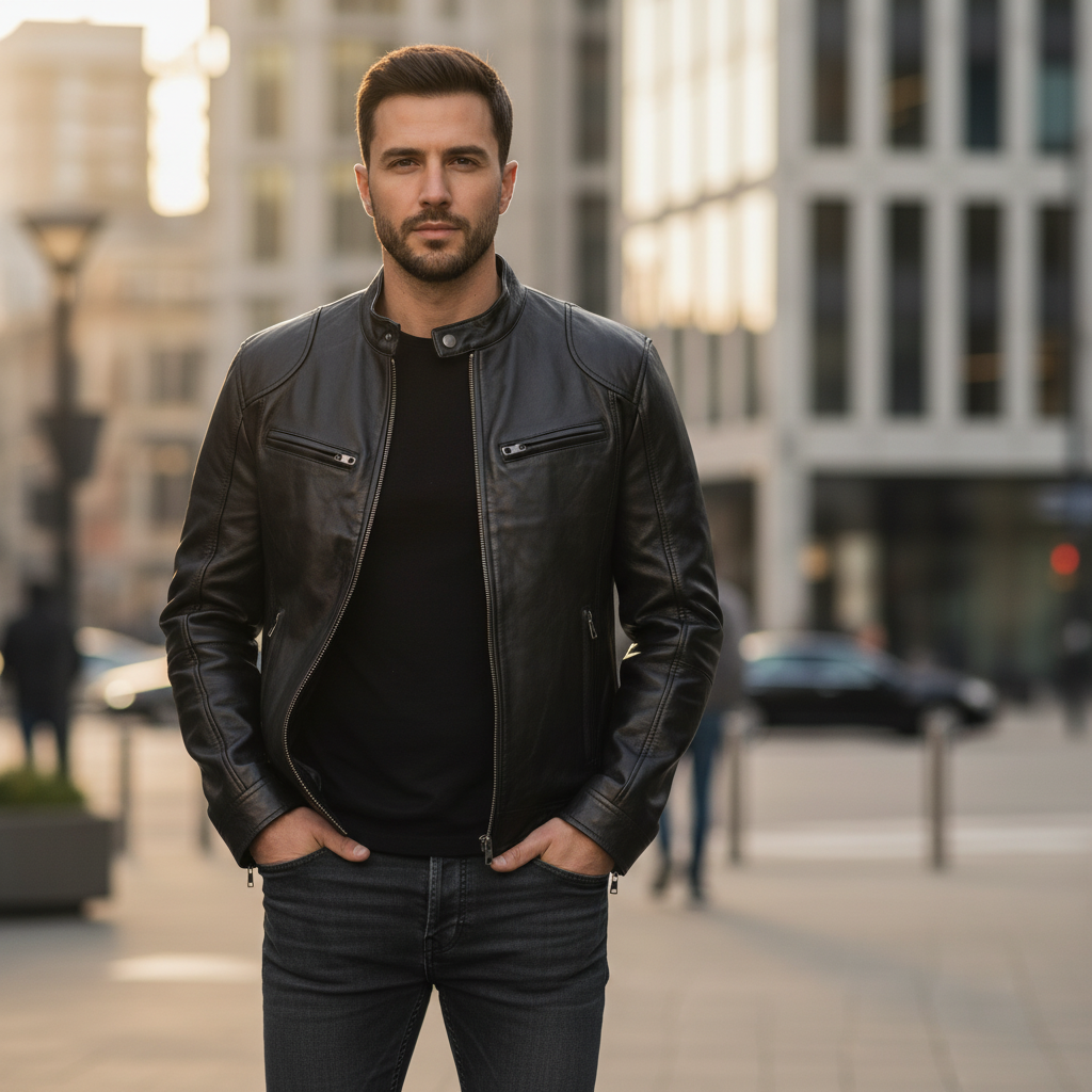 ELEGANTIEE | Giacca in Pelle Premium