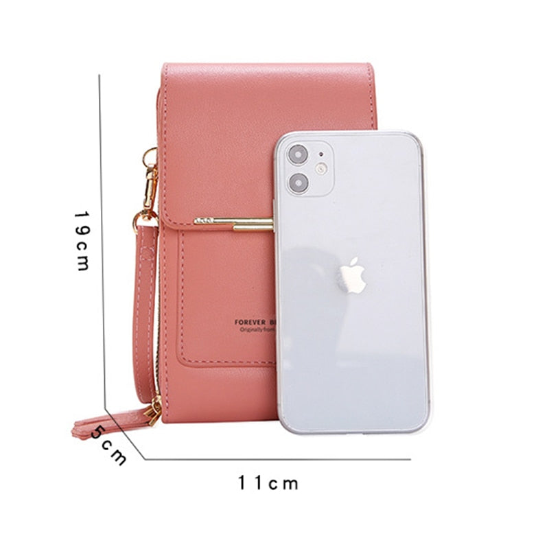 Elegantiee | Borsa a tracolla in pelle con touch screen