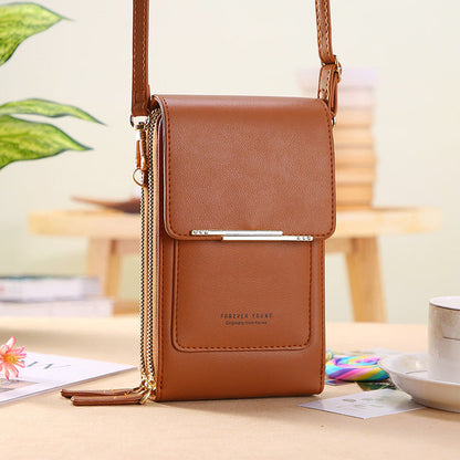 Elegantiee | Borsa a tracolla in pelle con touch screen