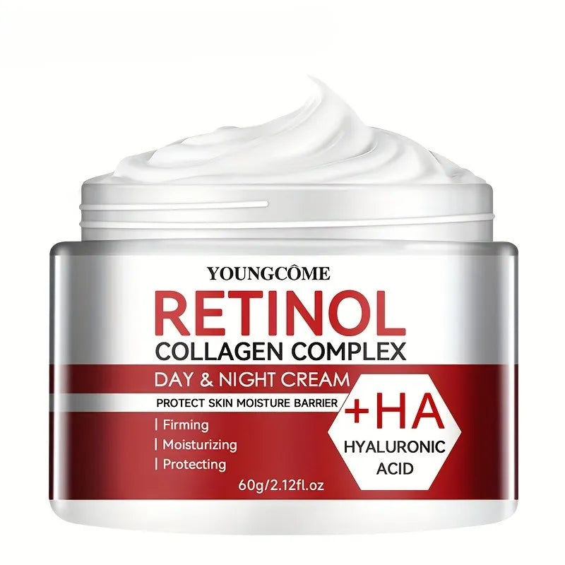 Facial Cream with Retinol, Collagen and Hyaluronic Acid – Eliminates Dark Circles, Reduces Wrinkles, Brightens and Softens the Skin.