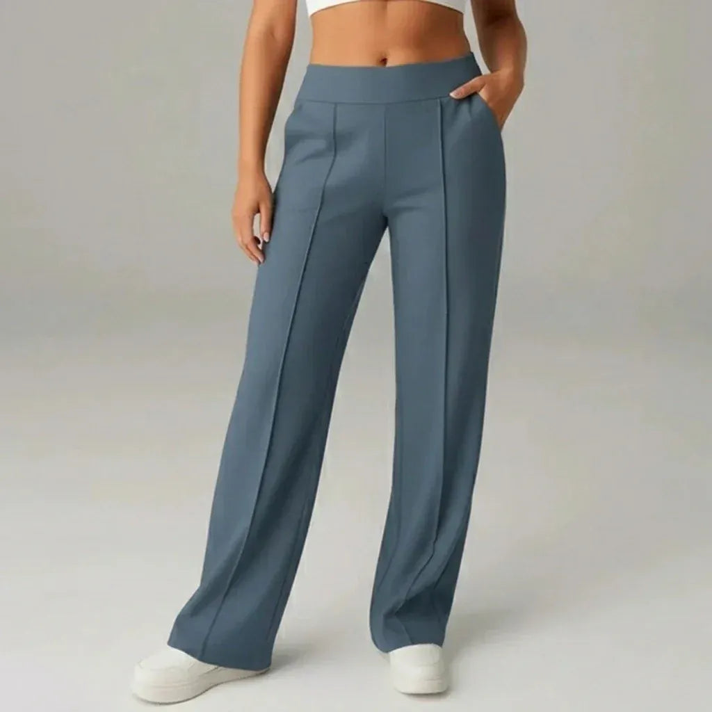 SoftFlex Comfort | Pantaloni a vita alta elasticizzati a gamba larga - ELEGANTIEE