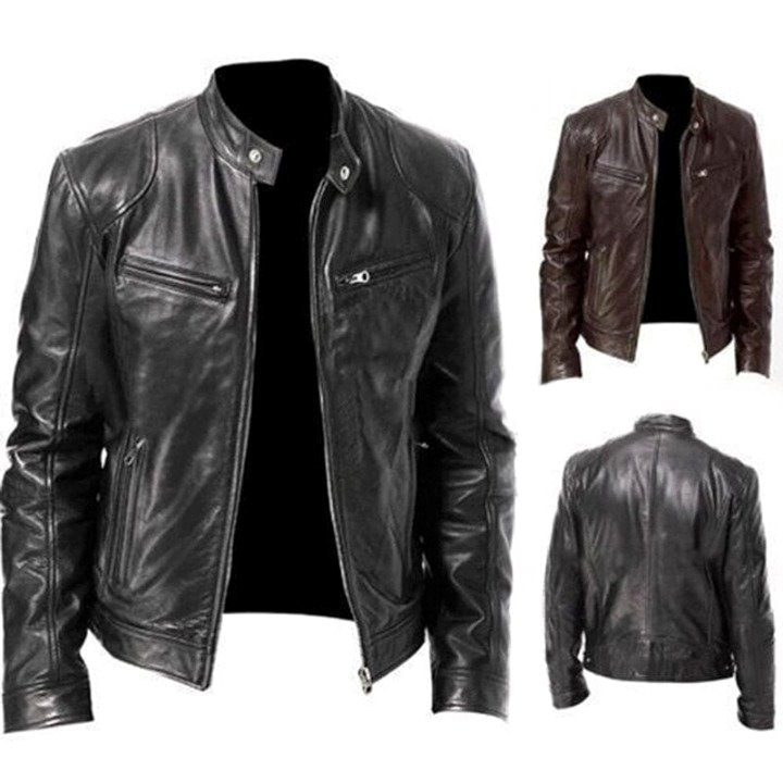 ELEGANTIEE | Giacca in Pelle Premium
