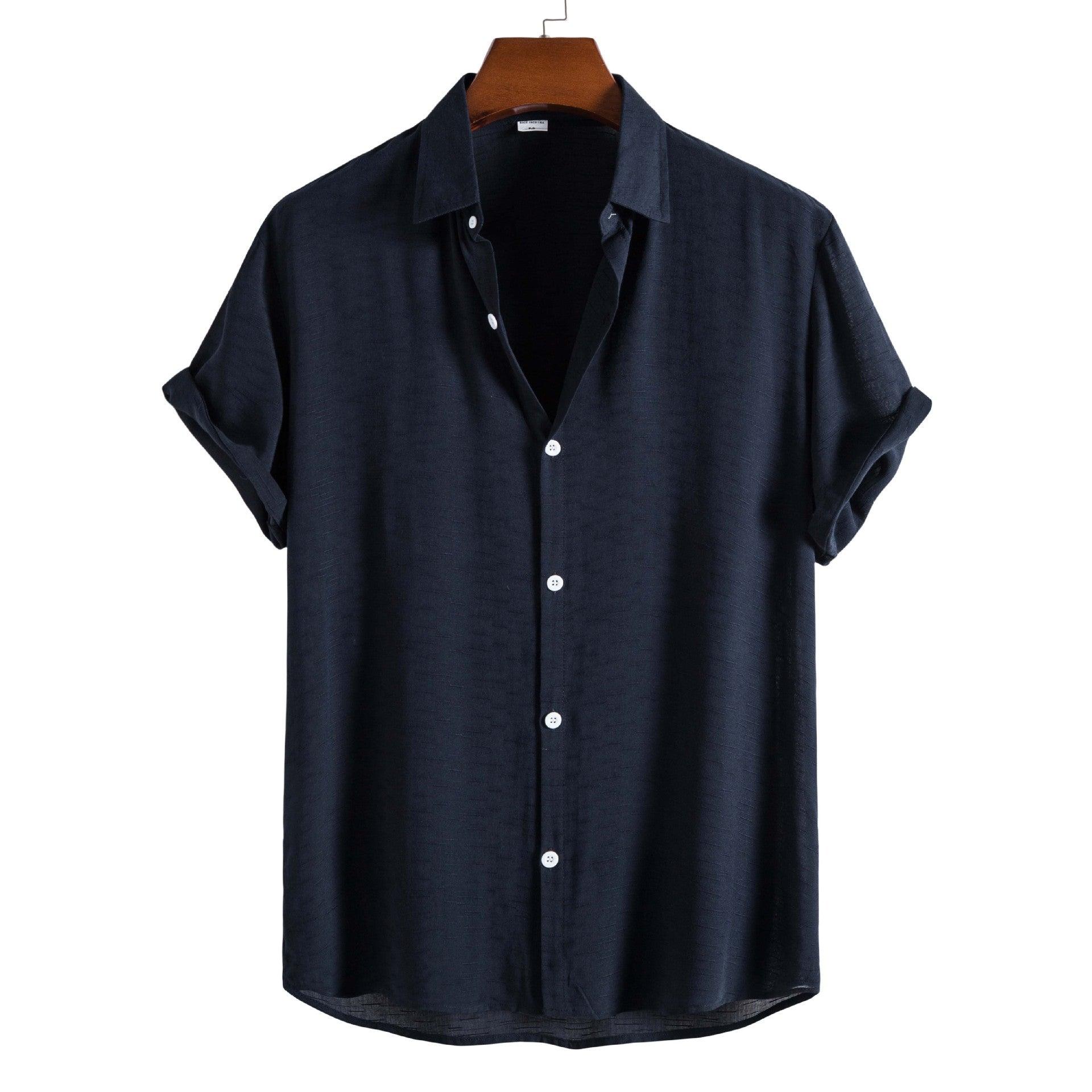 Elegantiee | FixLinen™ – Camicia Traspirante con Colletto Aperto