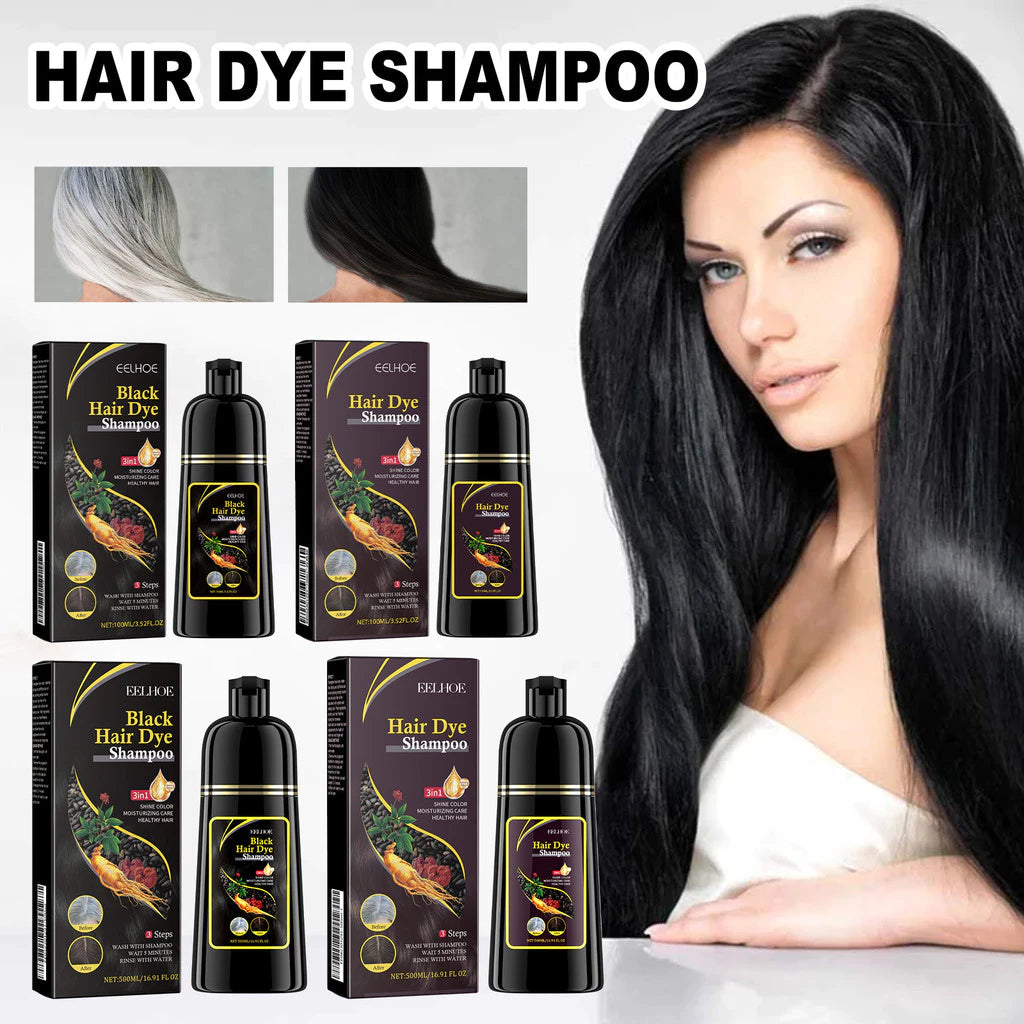 Black Hair Dye Restorative and Color Shampoo | Elegantiee