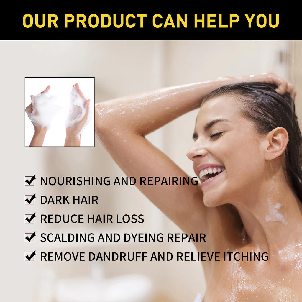 Black Hair Dye Restorative and Color Shampoo | Elegantiee