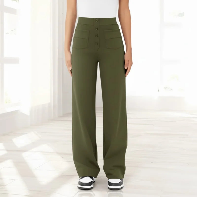 ELEGANTIEE | Pantaloni Casual a Vita Alta Perfetta Vestibilità