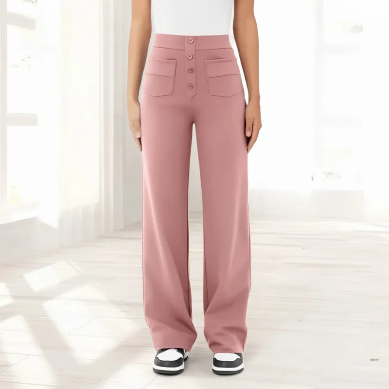ELEGANTIEE | Pantaloni Casual a Vita Alta Perfetta Vestibilità