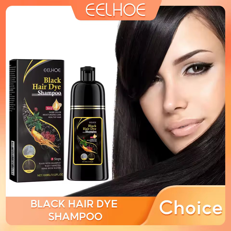 Black Hair Dye Restorative and Color Shampoo | Elegantiee