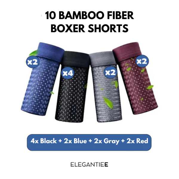 Boxer in fibra di bambù (compri 5, ne ricevi 10)