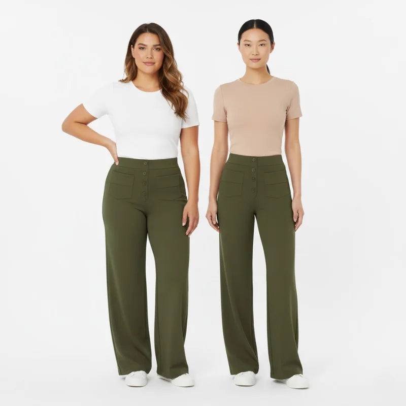 ELEGANTIEE | Pantaloni Casual a Vita Alta Perfetta Vestibilità