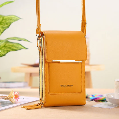 Elegantiee | Borsa a tracolla in pelle con touch screen