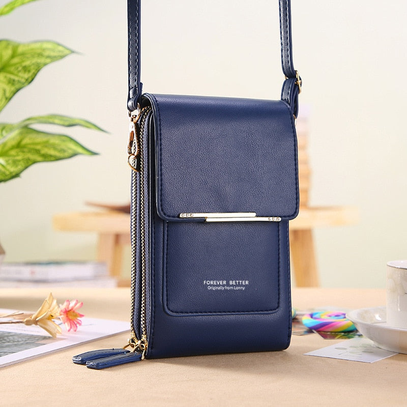 Elegantiee | Borsa a tracolla in pelle con touch screen