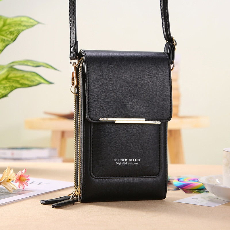 Elegantiee | Borsa a tracolla in pelle con touch screen