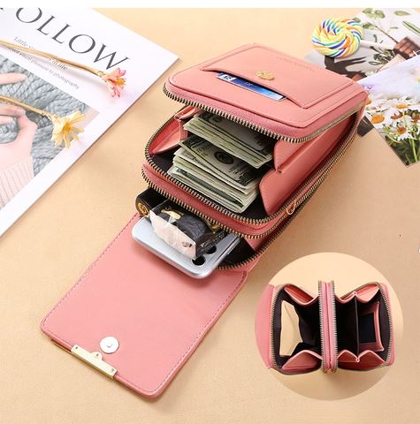 Elegantiee | Borsa a tracolla in pelle con touch screen