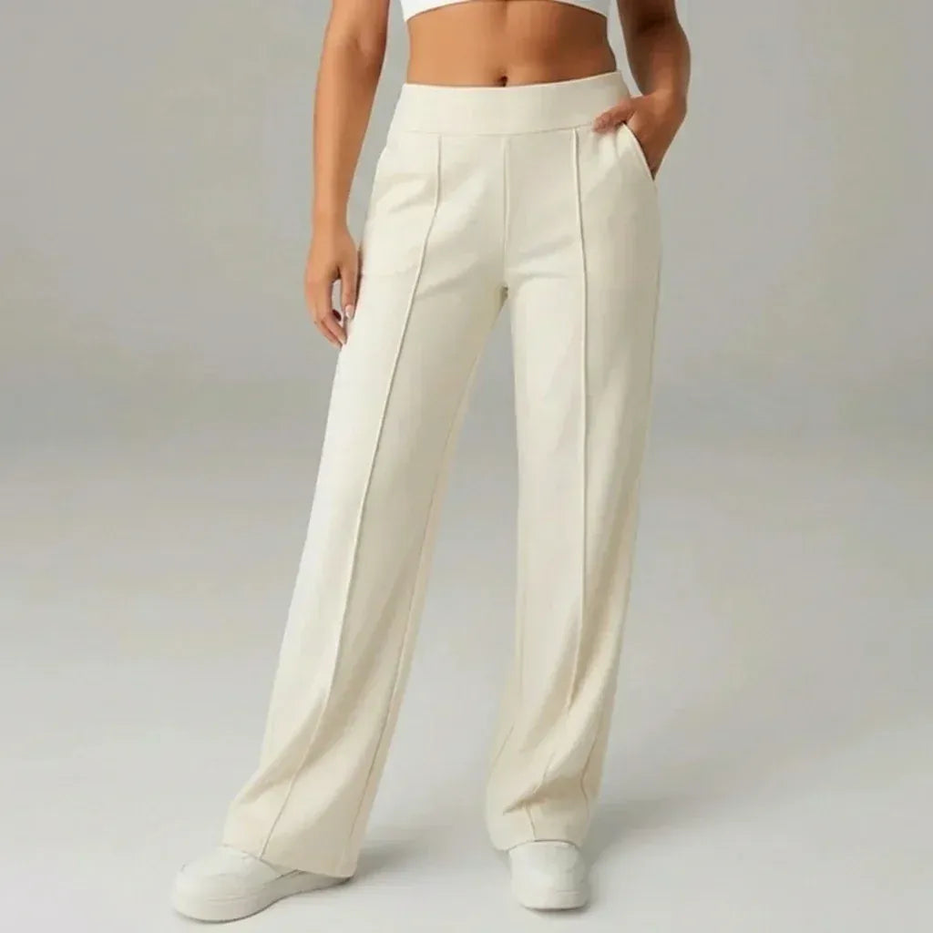 SoftFlex Comfort | Pantaloni a vita alta elasticizzati a gamba larga - ELEGANTIEE