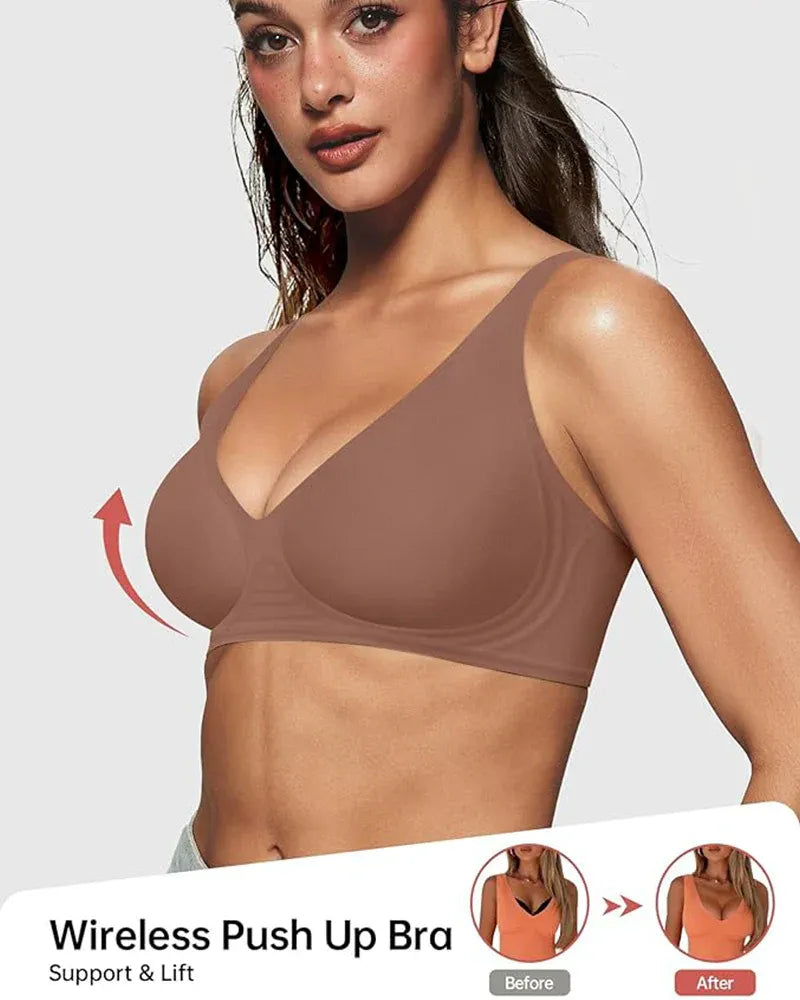 Reggiseno Push-Up Effetto Invisibile | Senza Ferretto a V Profonda | Elegantiee