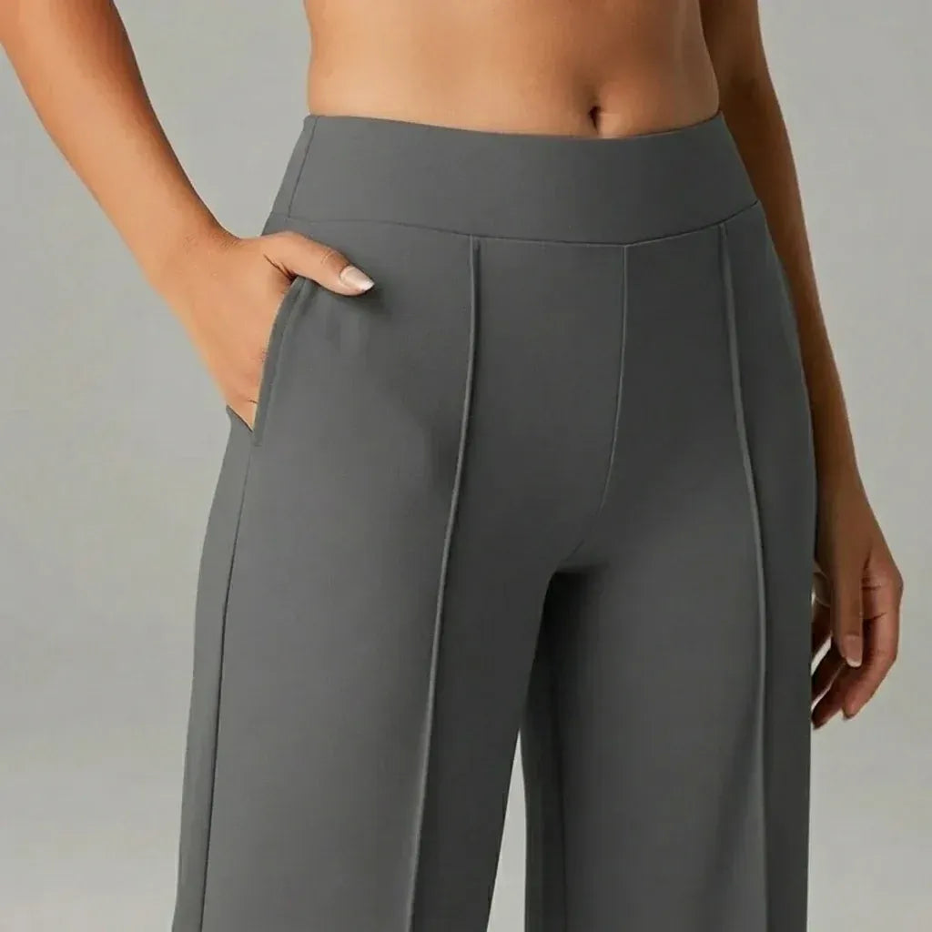 SoftFlex Comfort | Pantaloni a vita alta elasticizzati a gamba larga - ELEGANTIEE