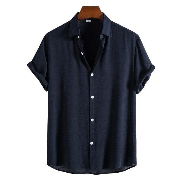 Elegantiee | FixLinen™ – Camicia Traspirante con Colletto Aperto