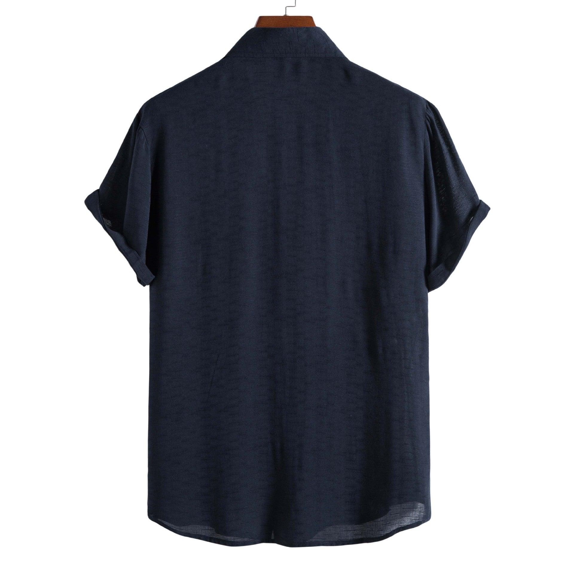 Elegantiee | FixLinen™ – Camicia Traspirante con Colletto Aperto